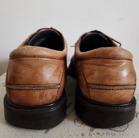 Nunn Bush Mens Tan Leather Oxford Dress Shoes Comfort Gel Size 10M - Picture 4 of 7